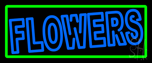 Double Stroke Flowers Neon Sign