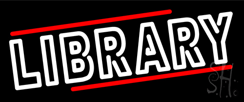 Double Stroke Library Neon Sign
