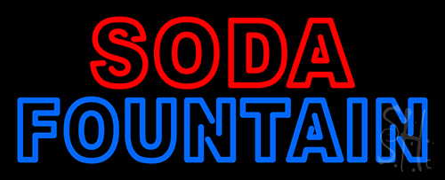 Double Stroke Soda Fountain Neon Sign