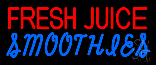 Fresh Juices Smoothies Neon Sign