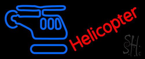 Helicopter Logo Neon Sign
