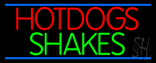 Hotdogs Shakes Neon Sign