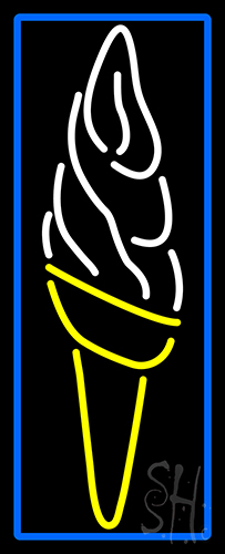 Ice Cream Cone In Between Neon Sign