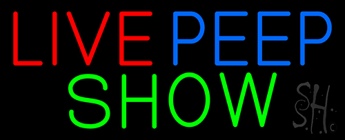 Live Peep Show Neon Sign