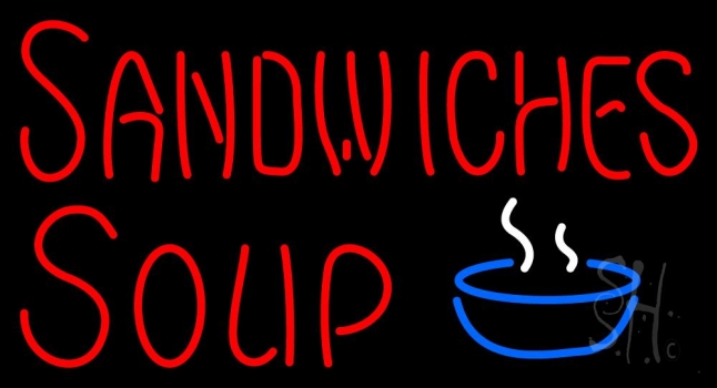 Sandwiches Soup Neon Sign