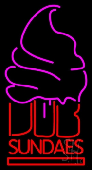 Sundaes Cone Neon Sign