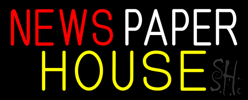 Newspaper House Neon Sign