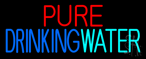 Pure Drinking Water Neon Sign