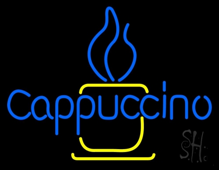 Blue Cappuccino Cup Neon Sign
