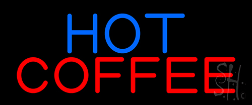 Red Coffee Yellow Neon Sign