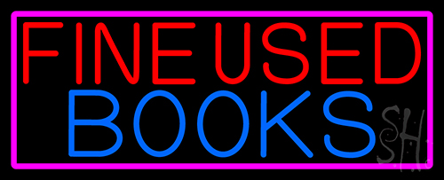 Red Fine Used Books Neon Sign