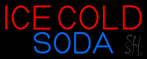 Red Ice Cold Soda Neon Sign