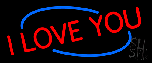 Red I Love You Neon Sign