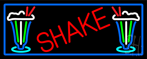 Red Shakes With Glass Neon Sign