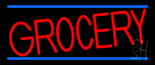 Simple Grocery Neon Sign