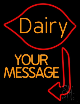 Custom Dairy With Arrow Neon Sign