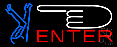 Strip Girl Enter Logo Neon Sign