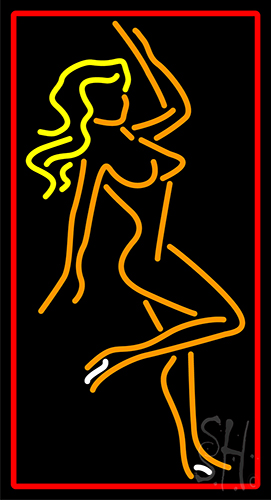 Strip Girl Pose Neon Sign