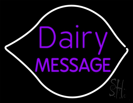 Custom Purple Dairy Neon Sign