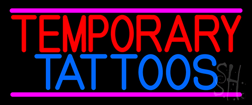 Temporary Tattoos Neon Sign