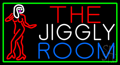 The Jiggly Room With Girl Logo Neon Sign