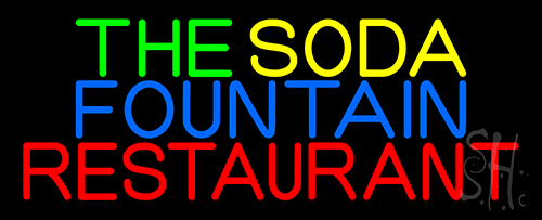 The Soda Fountain Restaurant Neon Sign