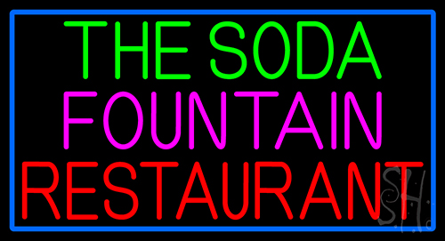 The Soda Fountain Restaurant Neon Sign