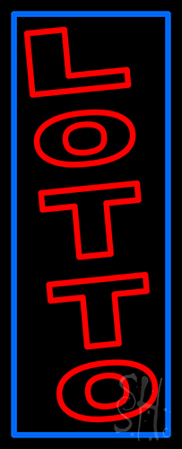 Vertical Double Stroke Lotto Neon Sign