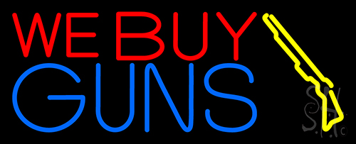 We Buy Guns Neon Sign