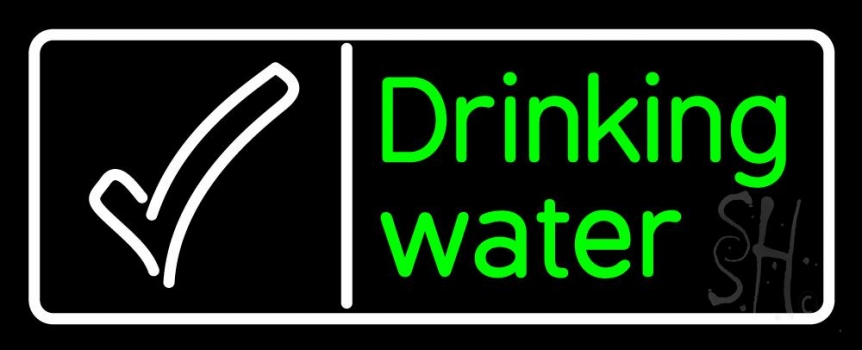 Drinking Water Neon Sign