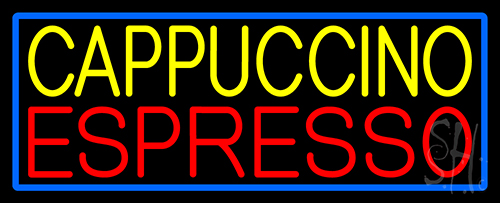 Yellow Cappuccino Red Espresso Neon Sign