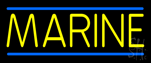 Yellow Marines Neon Sign