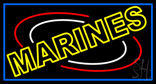 Yellow Marines Neon Sign
