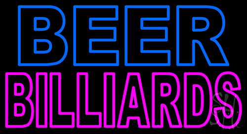 Beer Billiards Neon Sign