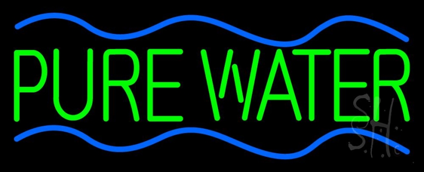 Green Pure Water Neon Sign