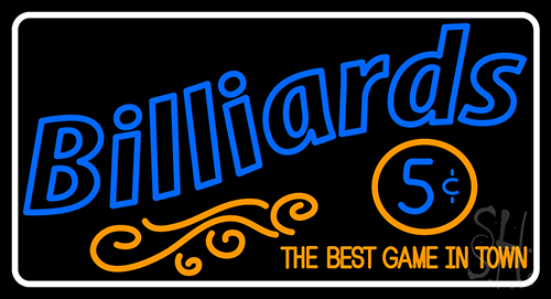 Billiards 1 Neon Sign