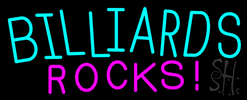 Billiards Rocks 2 Neon Sign