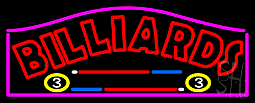 Billiards 1 Neon Sign