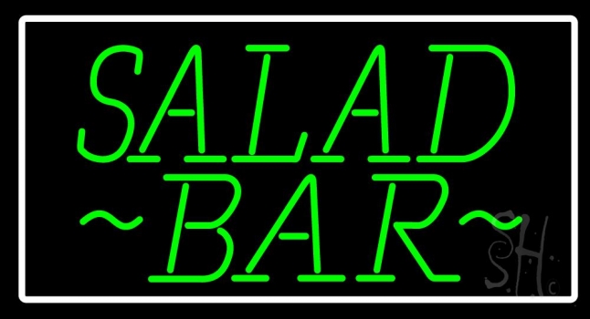 Green Salad Bar Neon Sign