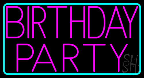 Birthday Party 2 Neon Sign