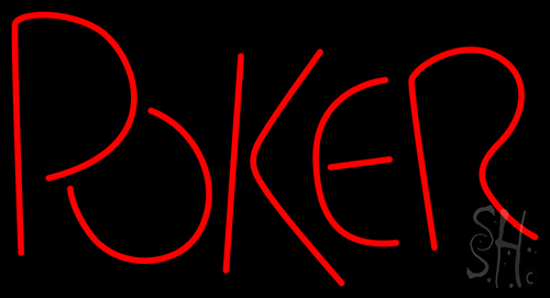 Block Poker Neon Sign
