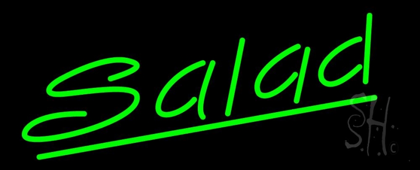 Green Salad With Line Neon Sign