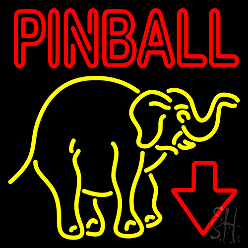Pinball With Arrow 2 Neon Sign