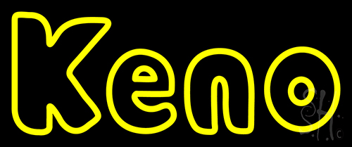 Keno With Oval Border 1 Neon Sign