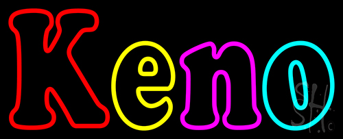 Keno With Oval Border 2 Neon Sign