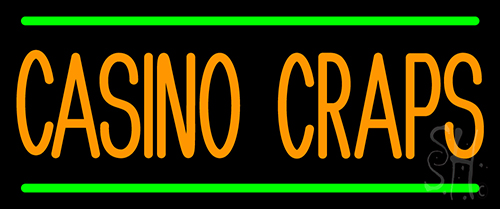 Casino Craps 3 Neon Sign