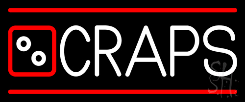 Craps With Hand Logo 2 Neon Sign
