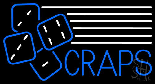Craps With Hand Logo Neon Sign