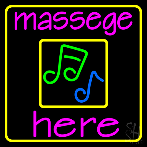 Custom Musical Note With Circle 1 Neon Sign