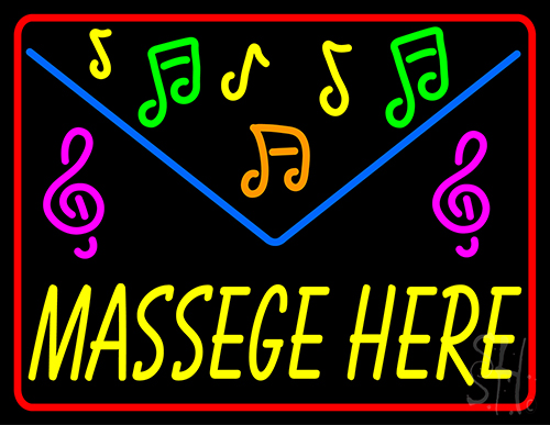 Custom Musical Note With Circle 2 Neon Sign